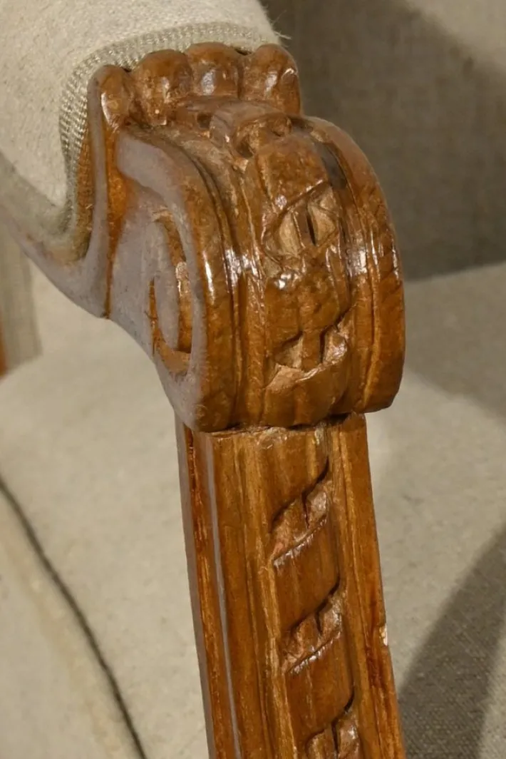 Pamono Early 19th Century Louis XVI Stained Beech Bench