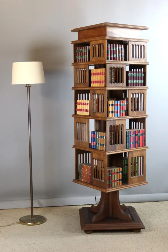 Pamono Early 20th Century Revolving Bookcase, 1890s