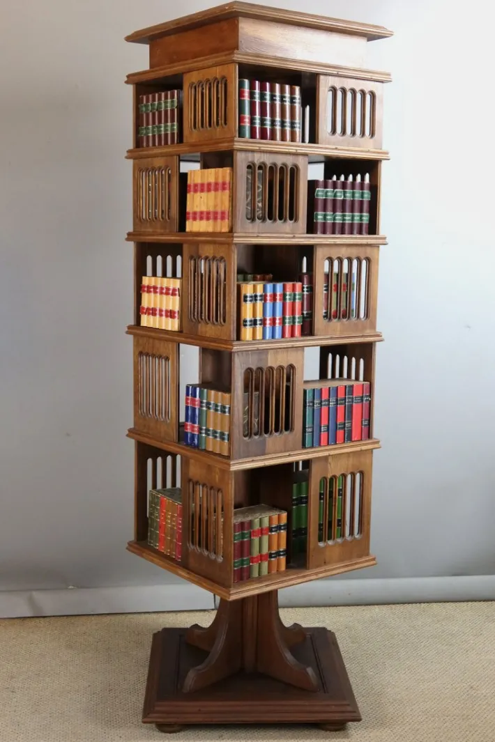 Pamono Early 20th Century Revolving Bookcase, 1890s
