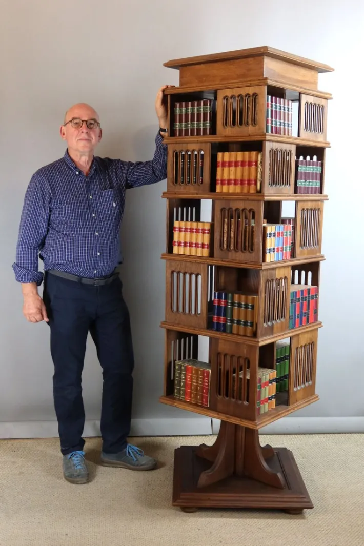 Pamono Early 20th Century Revolving Bookcase, 1890s