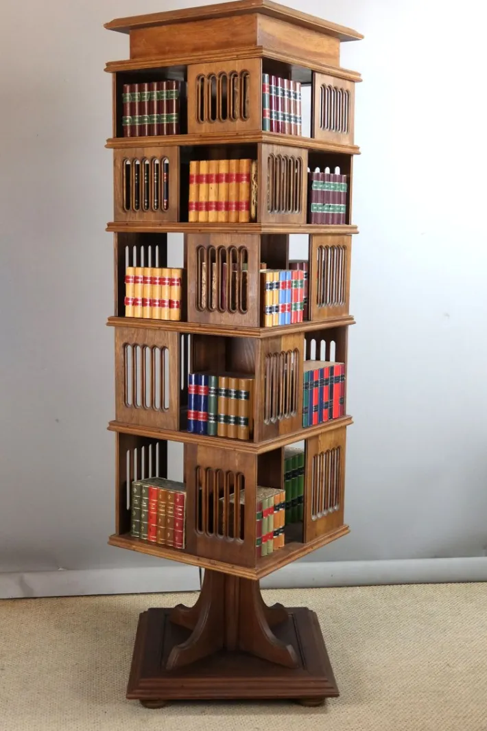 Pamono Early 20th Century Revolving Bookcase, 1890s