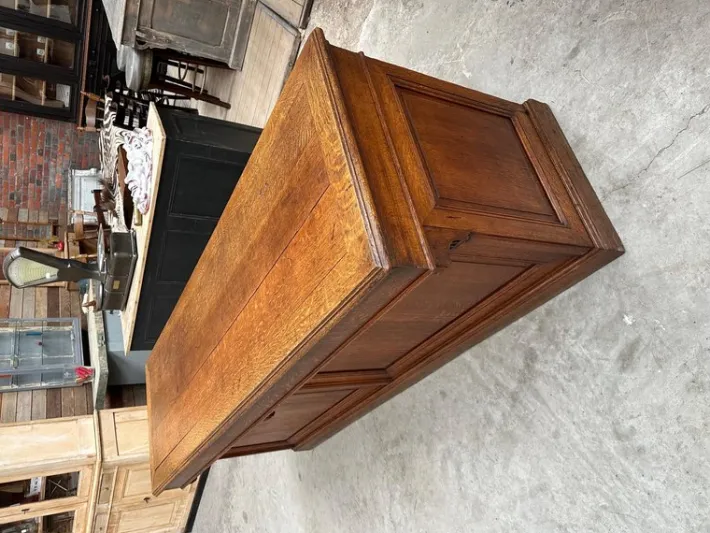 Pamono Early 20th Century Solid Oak Counter Outlet