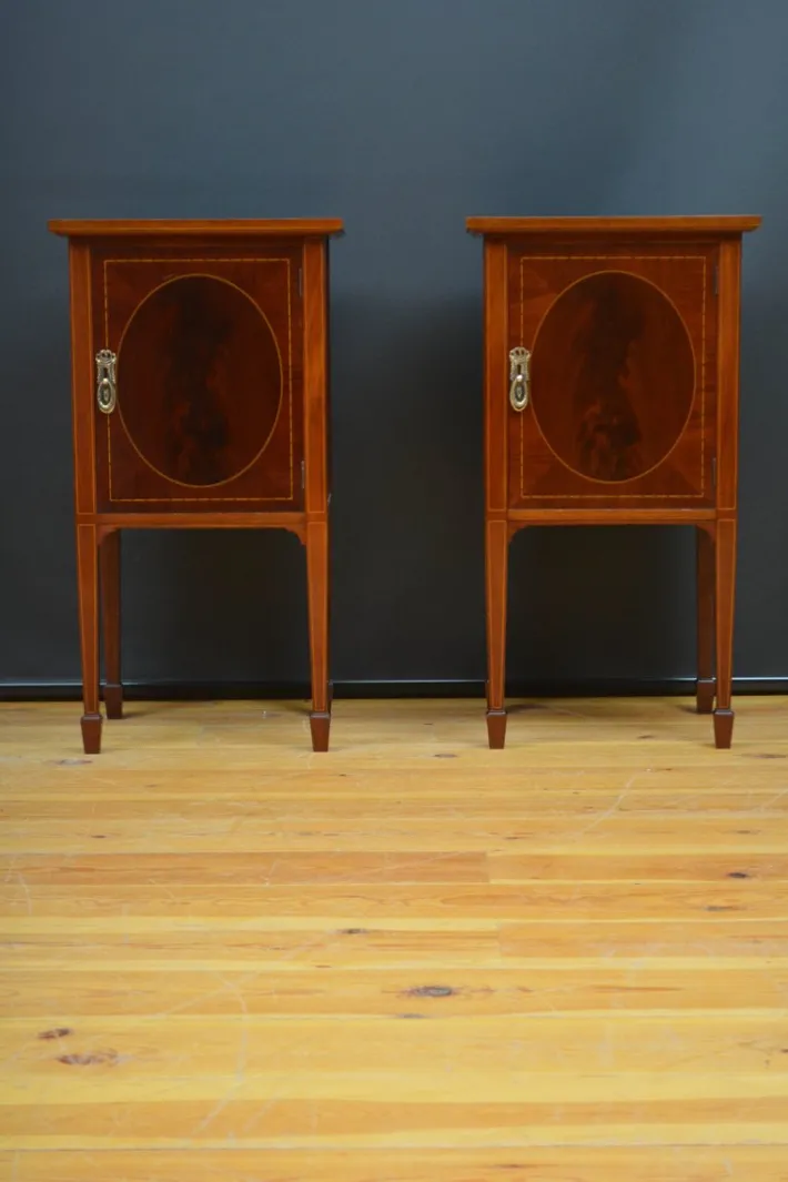 Pamono Edwardian Bedside Cabinets in Mahogany, 1900, Set of 2 Best