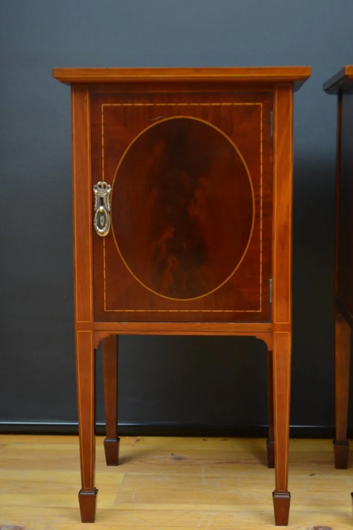Pamono Edwardian Bedside Cabinets in Mahogany, 1900, Set of 2 Best