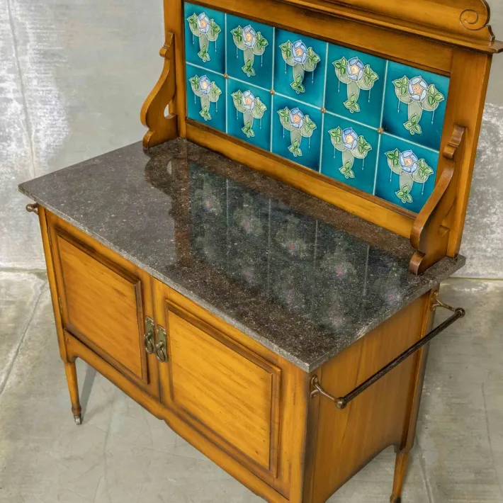 Pamono Edwardian Marble Top Washstand, 1890s Discount