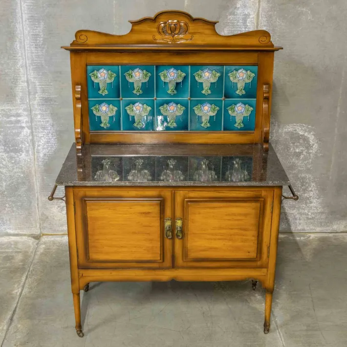 Pamono Edwardian Marble Top Washstand, 1890s Discount