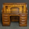 Pamono Edwardian Oak Roll Top Desk