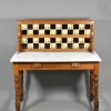 Pamono Edwardian Tile Back Marble Top Washstand in Birch, 1890s Discount
