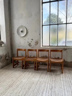 Pamono Elm Chairs in the style of Maison Regain, 1980s, Set of 4 Hot