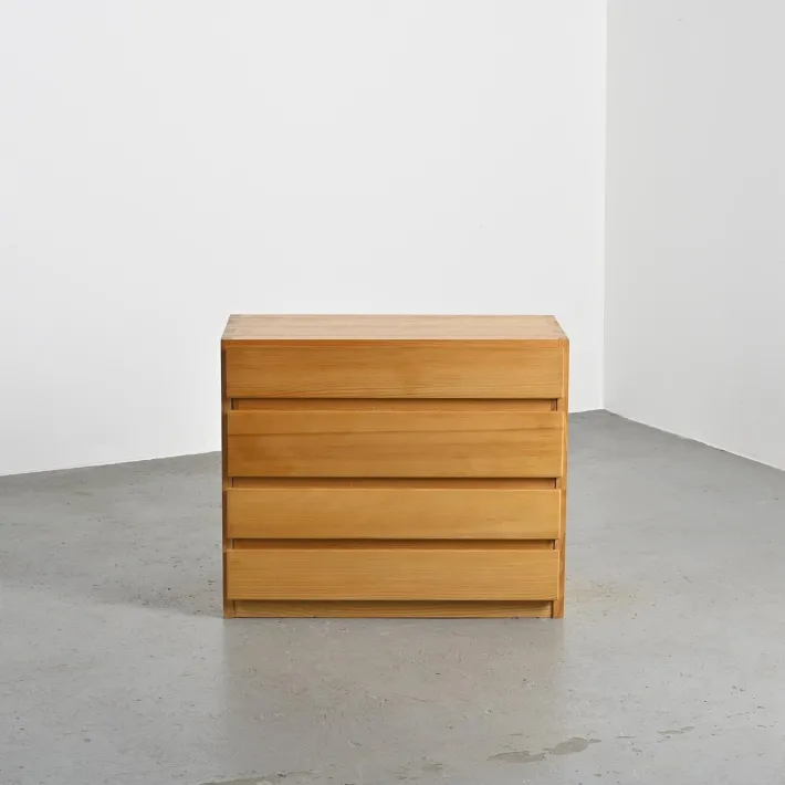 Pamono Elm Chest of Drawers from Maison Regain, France, 1970s