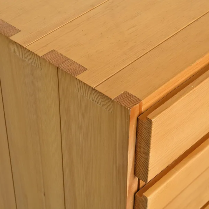 Pamono Elm Chest of Drawers from Maison Regain, France, 1970s