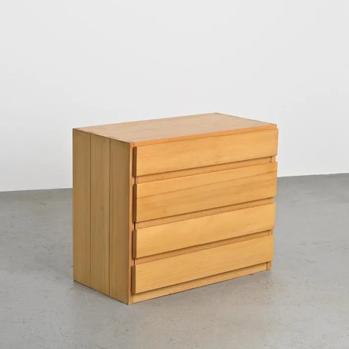Pamono Elm Chest of Drawers from Maison Regain, France, 1970s
