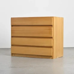 Pamono Elm Chest of Drawers from Maison Regain, France, 1970s