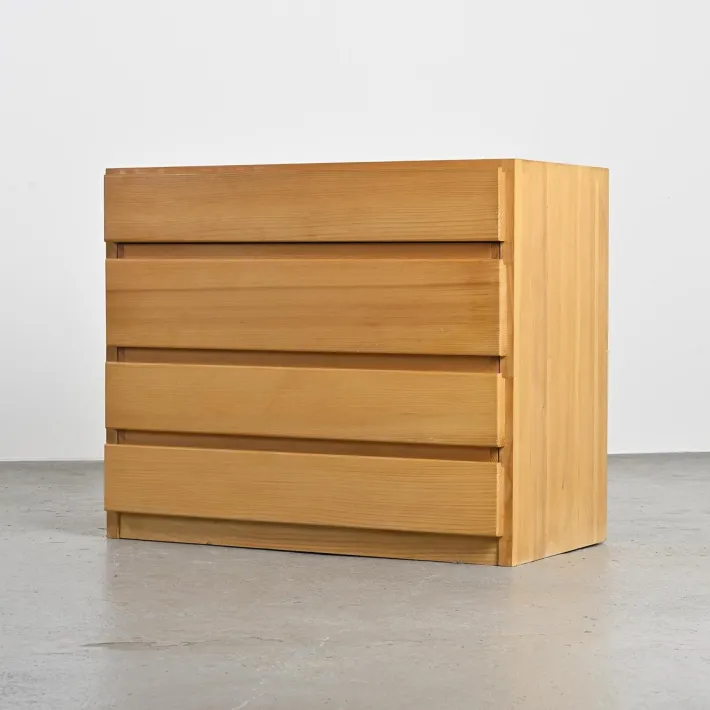 Pamono Elm Chest of Drawers from Maison Regain, France, 1970s