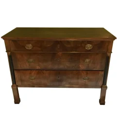 Pamono Empire Chest of Drawers in Walnut with Bronze Details, 18th Century Sale