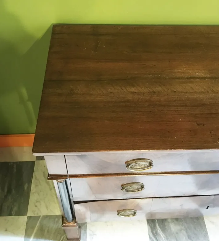 Pamono Empire Chest of Drawers in Walnut with Bronze Details, 18th Century Sale