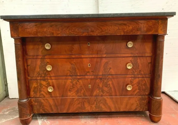 Pamono Empire Chest of Drawers with Detached Columns, 1800s Discount