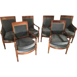 Pamono Empire Salon Suite in the style of Jacob Desmalter, France, 1810s, Set of 6 Hot