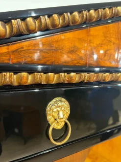 Pamono Empire Secretary in Ebonized Wood, Maple & Ink Painting, Vienna, 1815 Discount