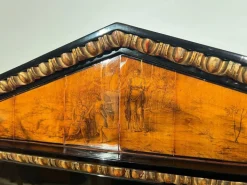Pamono Empire Secretary in Ebonized Wood, Maple & Ink Painting, Vienna, 1815 Discount