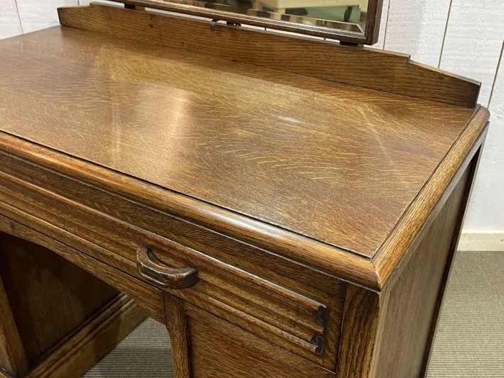 Pamono English Art Deco Dressing Table in Oak New