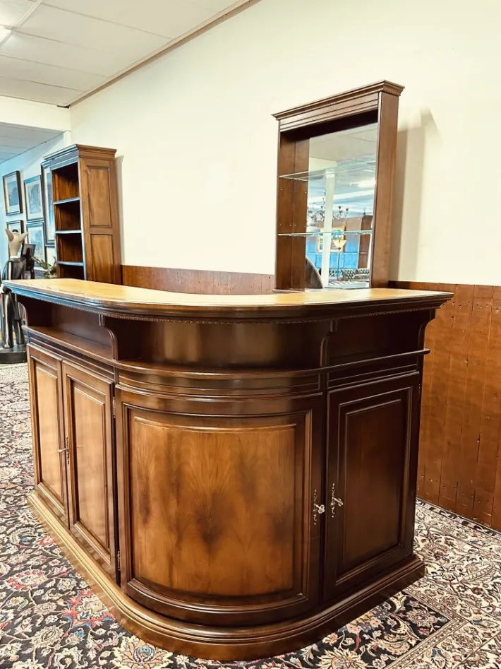 Pamono English Corner Bar with Bar Stools, Set of 5