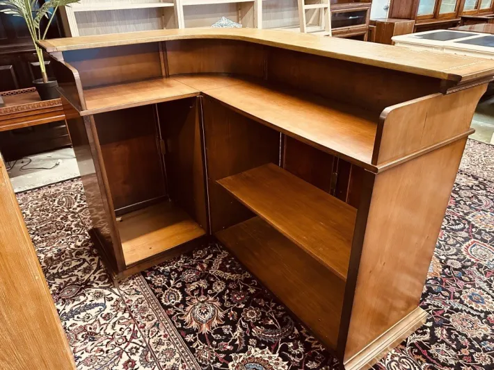 Pamono English Corner Bar with Bar Stools, Set of 5