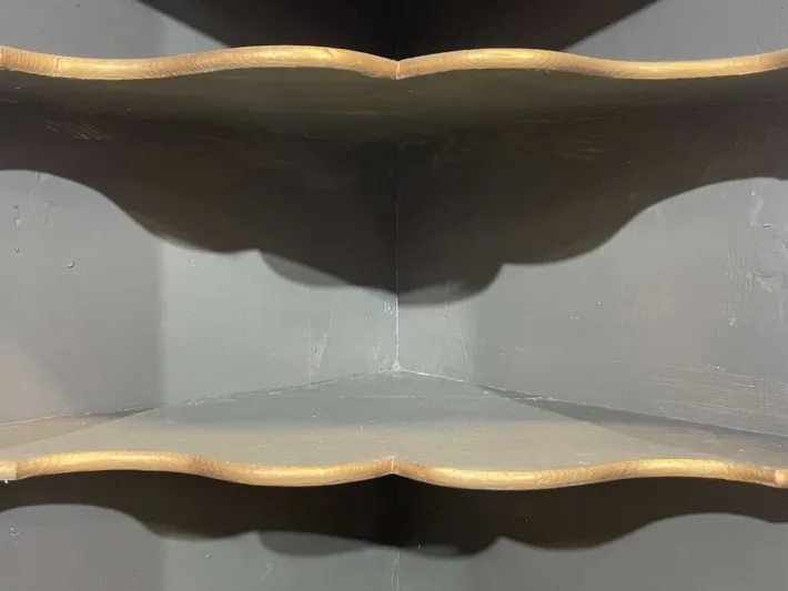 Pamono English Corner Cabinet in Walnut, Mahogany and Oak, 19th Century