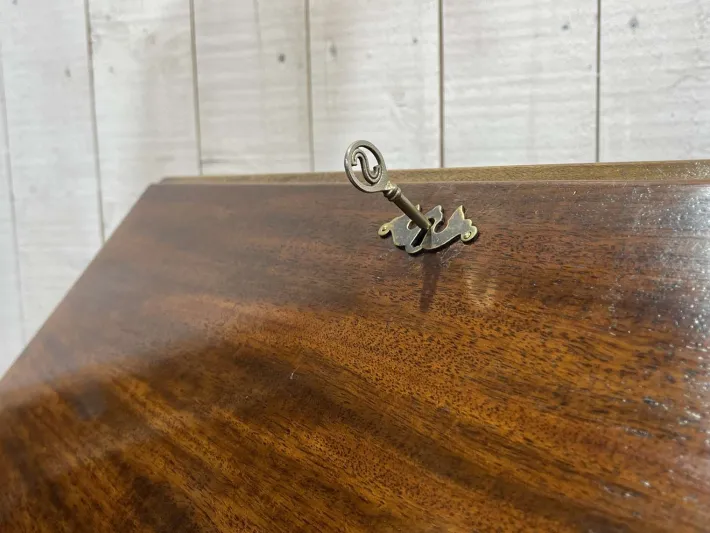 Pamono English Curved Mahogany Back Desk, 1930s Discount