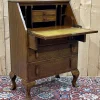 Pamono English Donkey Desk in Oak and Leather Top, 1950s