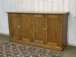 Pamono English 4-Door Fir Sideboard, 1950s Clearance