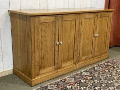 Pamono English 4-Door Fir Sideboard, 1950s Clearance