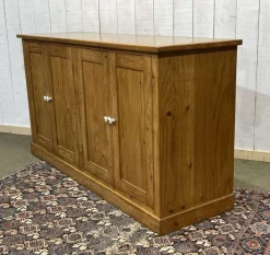 Pamono English 4-Door Fir Sideboard, 1950s Clearance