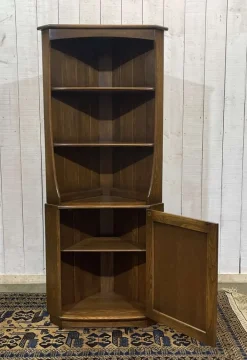 Pamono English Elm Corner Cabinet from Ercol, 1970s