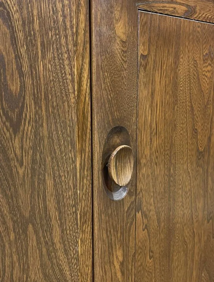 Pamono English Elm Corner Cabinet from Ercol, 1970s