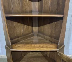 Pamono English Elm Corner Cabinet from Ercol, 1970s