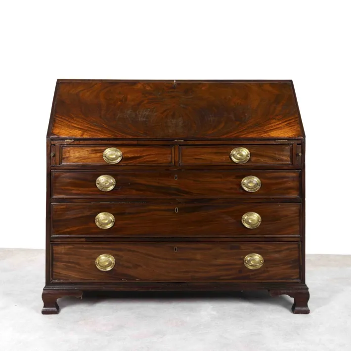 Pamono English George III Mahogany Desk Hot