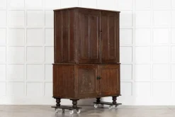 Pamono English Georgian Country Scrumble Grained Pine Housekeepers Cupboard, 1800s Best