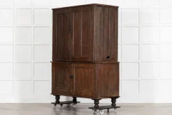 Pamono English Georgian Country Scrumble Grained Pine Housekeepers Cupboard, 1800s Best
