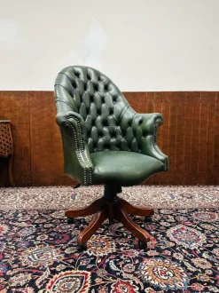 Pamono English Green Chesterfield Director Chair Discount