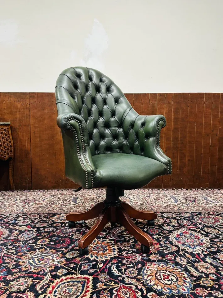 Pamono English Green Chesterfield Director Chair Discount