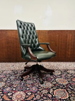 Pamono English Green Chesterfield Office Chair Discount