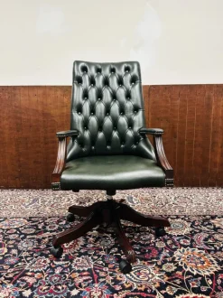 Pamono English Green Chesterfield Office Chair Discount