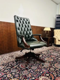 Pamono English Green Chesterfield Office Chair Discount