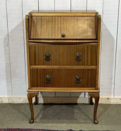 Pamono English Mahogany and Beech Secretary, 1950s Clearance