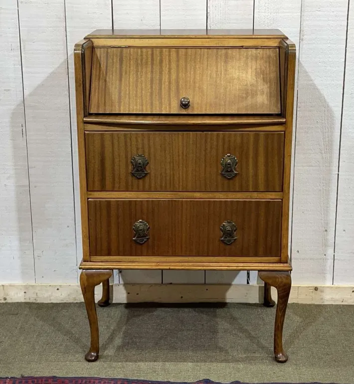 Pamono English Mahogany and Beech Secretary, 1950s Clearance