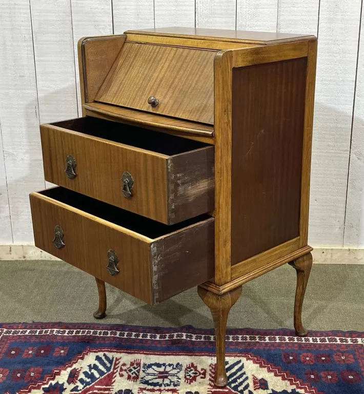 Pamono English Mahogany and Beech Secretary, 1950s Clearance