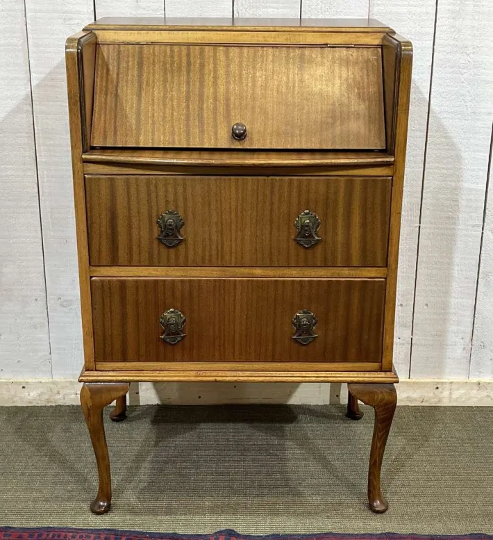 Pamono English Mahogany and Beech Secretary, 1950s Clearance