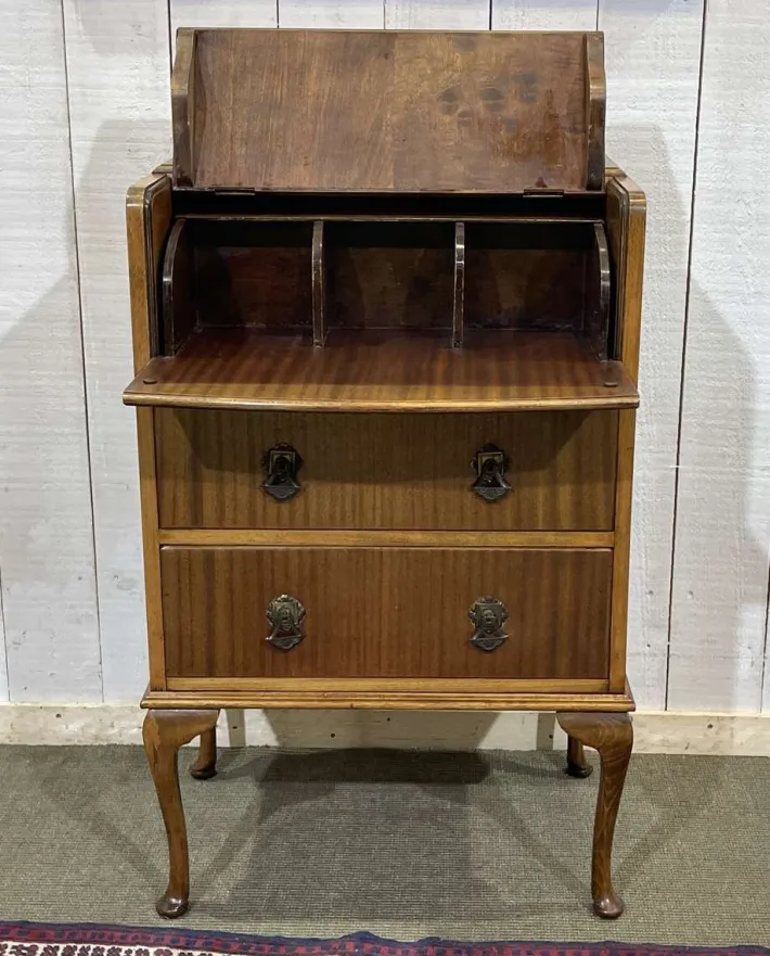 Pamono English Mahogany and Beech Secretary, 1950s Clearance
