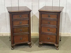 Pamono English Mahogany Bedside Tables, Early 20th Century, Set of 2 Clearance